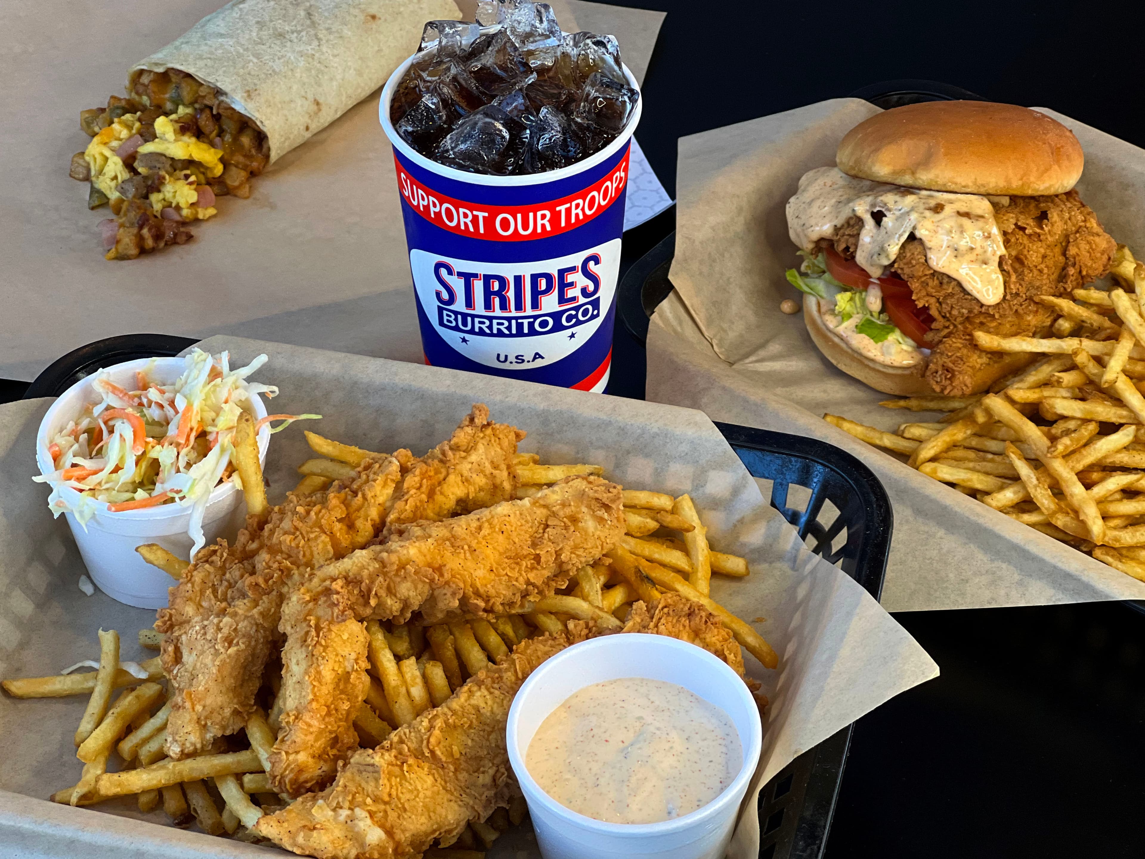 Stripes scratch-made food spread